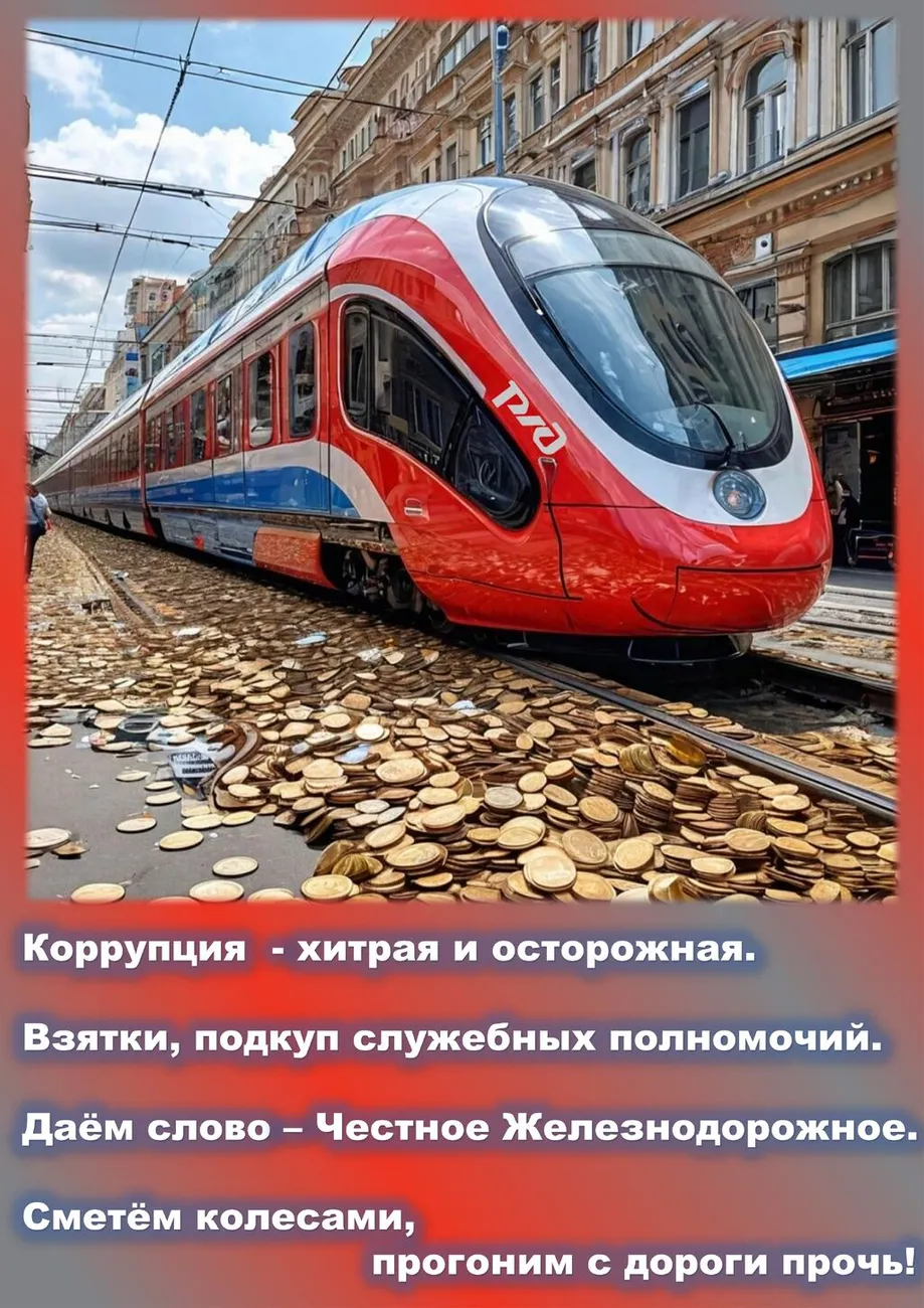 плакат#ЧЕСТНОЕ ЖЕЛЕЗНОДОРОЖНОЕ